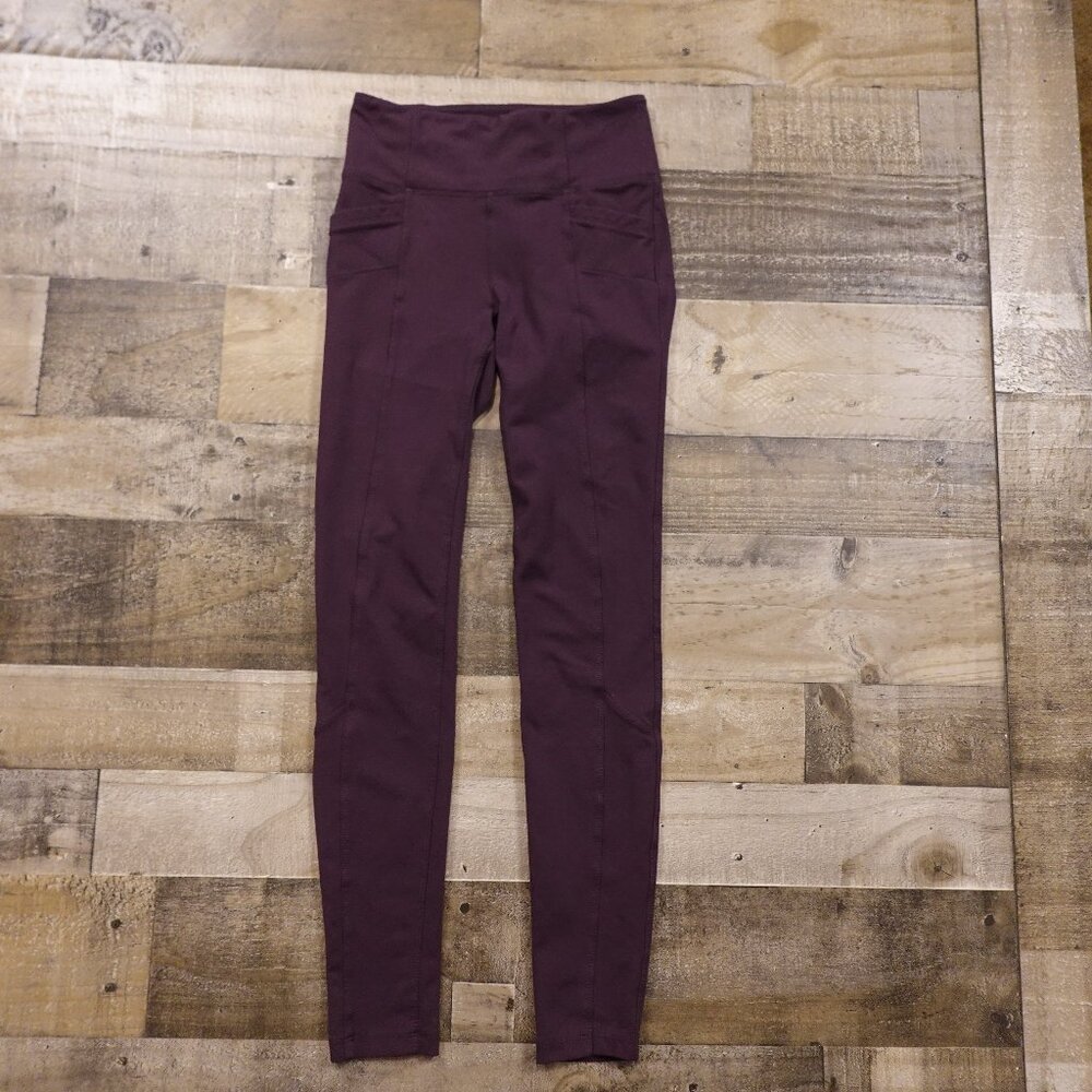 Athleta‎ High Rise Metro Leggings Women’s Size Small Burgundy